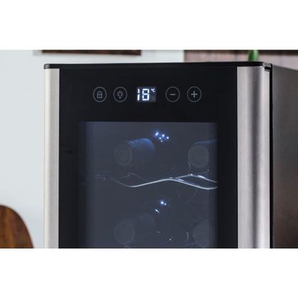 Imagem de Adega de Vinho Climatizada Electrolux 12 garrafas Uma Porta Acabamento em Alumínio (ACB12)