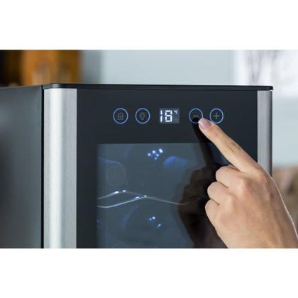 Imagem de Adega de Vinho Climatizada Electrolux 12 garrafas Uma Porta Acabamento em Alumínio (ACB12)