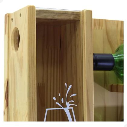 Imagem de Adega De Vinho De Madeira com Alumínio Suporte De Taça