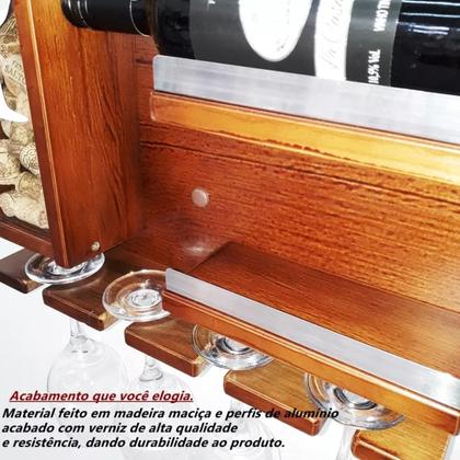 Imagem de Adega De Vinho De Madeira com Alumínio Suporte De Taça