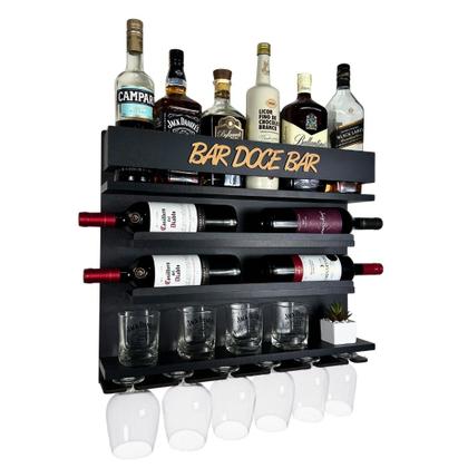 Imagem de Adega de Vinho de Parede com Barzinho Sala - Bar Doce Bar PR