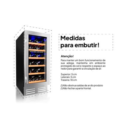 Imagem de Adega de Vinhos Benmax 28 Garrafas BAC28 Dual Zone Compressor 127V
