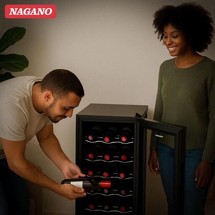 Imagem de Adega de Vinhos Climatizada 32 Garrafas 94 L Display Digital