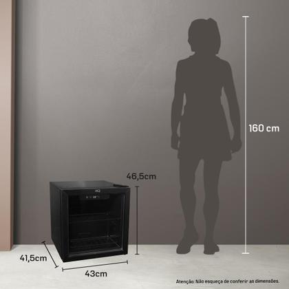 Imagem de Adega de Vinhos Compressor HQ 36 Litros 12 Garrafas Preto HQ-AV12H