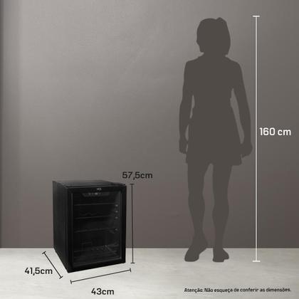 Imagem de Adega de Vinhos Compressor HQ 48 Litros 16 Garrafas Preto HQ-AV16H