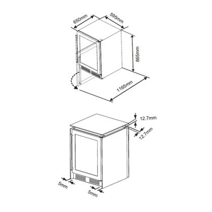 Imagem de Adega de Vinhos Gorenje 46 Garrafas 138 Litros de Embutir Dual Zone Inox 110V GWL46W1ANQRI