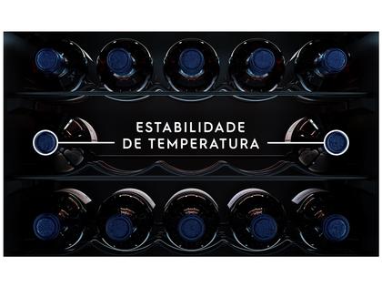 Imagem de Adega Electrolux 29 Garrafas com Compressor Dual Zone Preta com LED WDF29