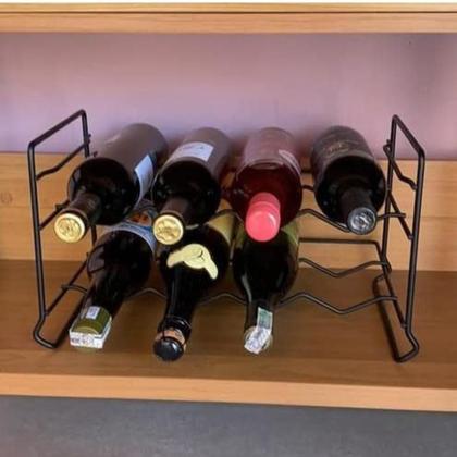 Imagem de Adega empilhável merlot 8 garrafas preto fosco - schmitt