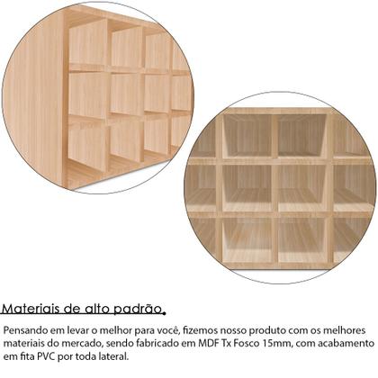 Imagem de Adega MDF Suporte Nicho De 12 Garrafas Vinho De Parede