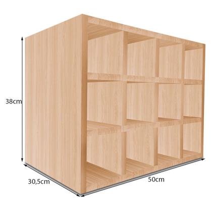 Imagem de Adega MDF Suporte Nicho De 12 Garrafas Vinho De Parede