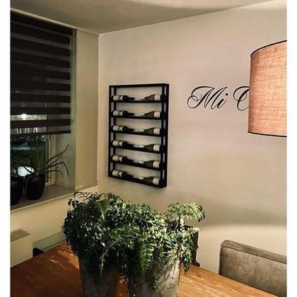 Imagem de Adega Para Garrafas de Vinhos Luxo Moderna Suporte Garrafas Estilo Industrial Ferro