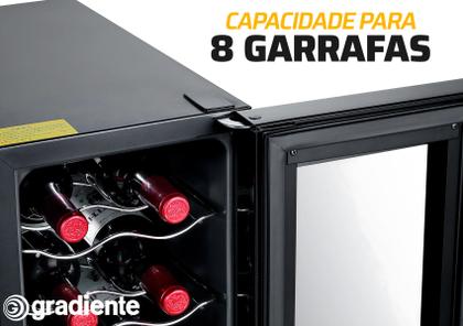 Imagem de Adega Para Vinhos 8 Garrafas Gradiente Painel Touch Bivolt