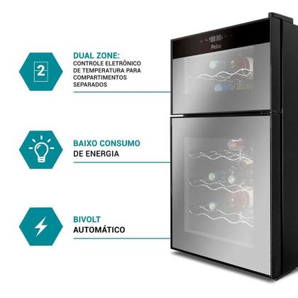 Imagem de Adega Philco Com Capacidade para 24 Garrafas PAD24DZ