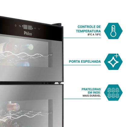 Imagem de Adega Philco Com Capacidade para 24 Garrafas PAD24DZ
