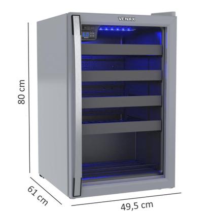 Imagem de adega Piubella Cave 100 para 24 Garrafas Cinza