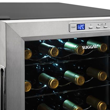 Imagem de Adega Suggar Lyon 13 Garrafas Preta Inox 110V AD1511IX