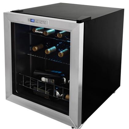 Imagem de Adega Suggar Lyon 13 Garrafas Preta Inox 110V AD1511IX