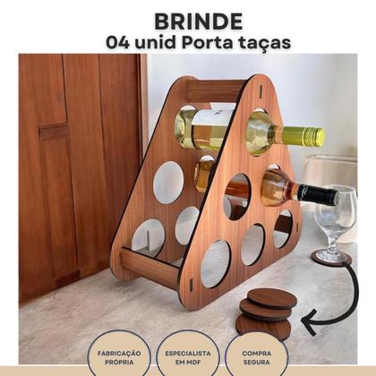 Imagem de Adega Suporte Rack Colmeia Para 8 Garrafas De Vinho Cru