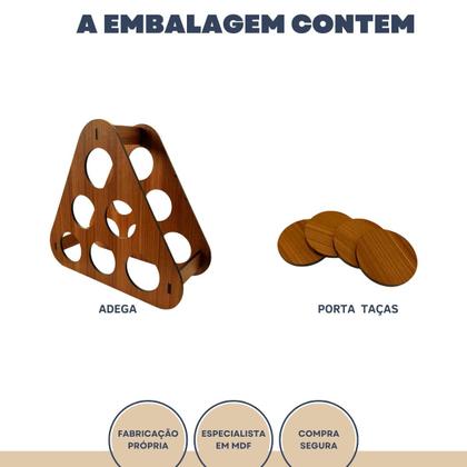 Imagem de Adega Suporte Rack Colmeia Para 8 Garrafas De Vinho Cru