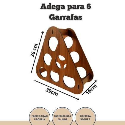 Imagem de Adega Suporte Rack Colmeia Para 8 Garrafas De Vinho Cru