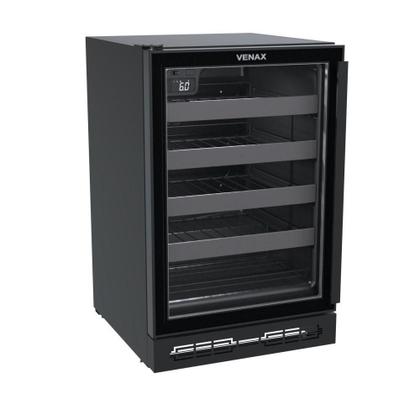 Imagem de Adega Venax Cave In 100 Porta Invertida 82L Com Opção De Embutir Preto Fosco 127V
