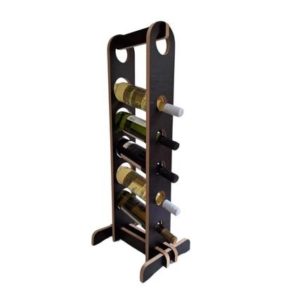 Imagem de Adega Vertical Suporte Para 5 Garrafas De Vinho Empilhavel Mini Bar Expositor
