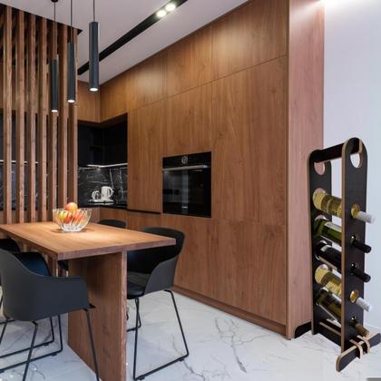 Imagem de Adega Vertical Suporte Para 5 Garrafas De Vinho Empilhavel Mini Bar Expositor