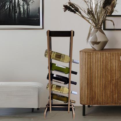 Imagem de Adega Vertical Suporte Para 5 Garrafas De Vinho Empilhavel Mini Bar Expositor