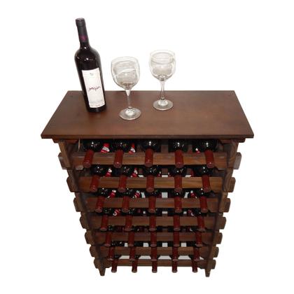 Imagem de Adega Vinho Madeira 35 Garrafas Tipo Mesinha Cor Imbuia C05 Cevey Adegas e Artesanatos