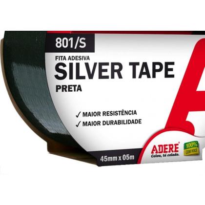 Imagem de Adere Fita Adesiva Silvert. 45X5M Preta