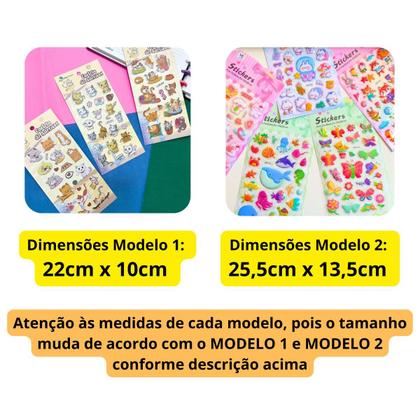 Imagem de Adesivo 3d Infantil Cartela de Adesivos Modelos Sortidos