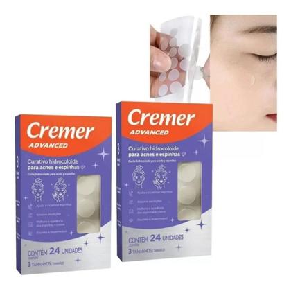 Imagem de Adesivo Acnes e Espinhas Hidrocoloide Cremer Curativo 24 Unidades