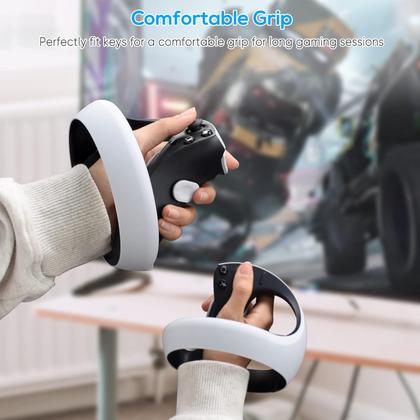 Imagem de Adesivo Almofada de Silicone Antiderrapante Para Controle Playstation VR2 PSVR2 Branco