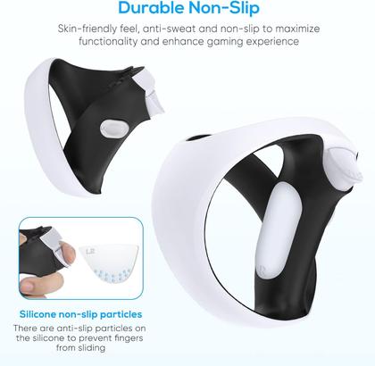 Imagem de Adesivo Almofada de Silicone Antiderrapante Para Controle Playstation VR2 PSVR2 Branco