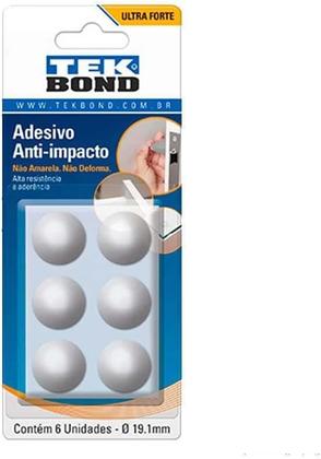 Imagem de Adesivo Anti-Impacto Gota 19,1mm C/6 Peças - Tekbond