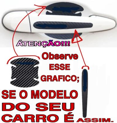 Imagem de Adesivo Automotivo Fibra De Carbono Anti Risco Para Maçaneta Porta De Carro VolksWagens