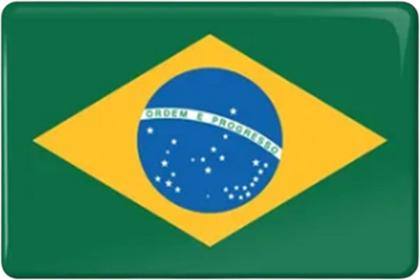 Imagem de Adesivo Bandeira Brasil Resinada 8,5x5,0cm Copa Do Mundo
