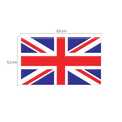 Imagem de Adesivo Bandeira Resinada Land Rover Reino Unido Inglaterra