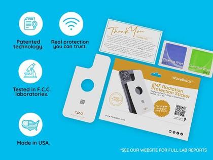 Imagem de Adesivo bloqueador de EMF para celular WaveBlock iPhone 12/13
