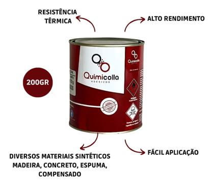 Imagem de Adesivo Cola De Contato Sapateiro 200g Madeira Espuma Couro