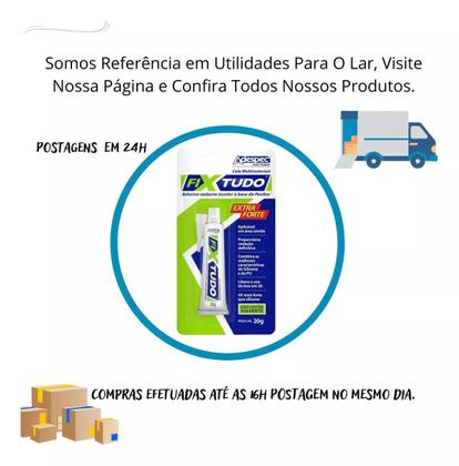 Imagem de Adesivo Cola Vedante Fixtudo Transparente Multiuso Uso Geral 20g Incolor Bisnaga