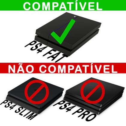 Imagem de Adesivo Compatível PS4 Fat Skin- Preto Fosco Mate