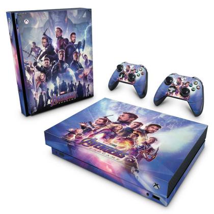 Imagem de Adesivo Compatível Xbox One X Skin - Vingadores Ultimato Endgame