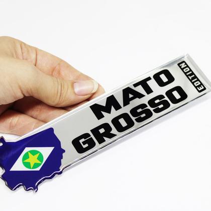 Imagem de Adesivo Cromado Resinado Mato Grosso Edition Universal