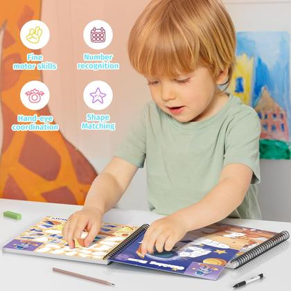 Imagem de Adesivo da Number Paint Books PERRYHOME Kids 4-8 Dinosaur