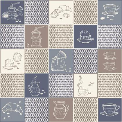 Imagem de Adesivo de Azulejo Cozinha Café 10x10cm com 50un