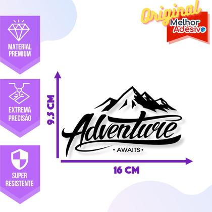 Imagem de Adesivo de Carro Aventureiro a Aventura te Espera - Cor Branco