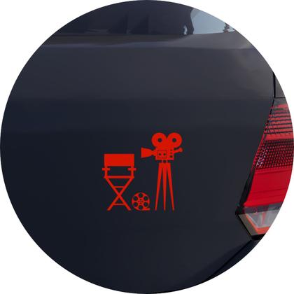 Imagem de Adesivo de Carro Cadeira de Diretor Cineasta - Cor Vermelho