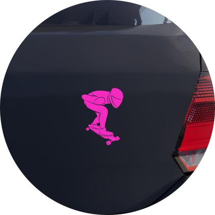Imagem de Adesivo de Carro Longboarding Atleta Longboard - Cor Rosa