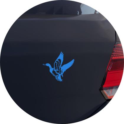 Imagem de Adesivo de Carro Pato Voando - Cor Azul Claro